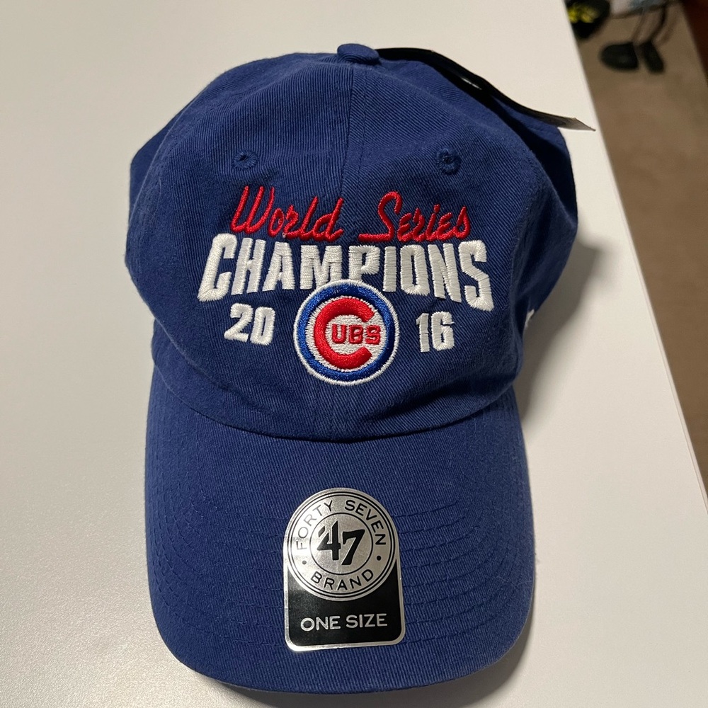Chicago Cubs 47 Brand 2016 World Series Champions Blue Baseball Hat Cap